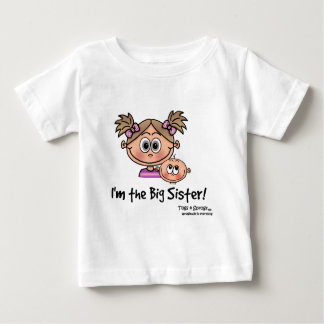 Ich bin die große Schwester mit personalisiertem S Baby T-shirt