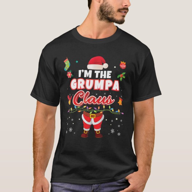 Ich bin die Grumpa Claus Matching Family Merry Chr T-Shirt (Vorderseite)