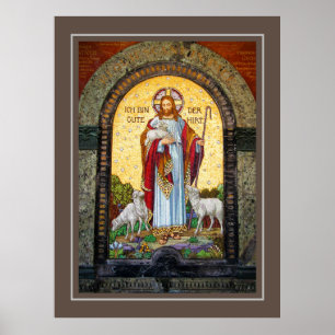 "ICH BIN DIE GUTE SHEPHERD" John 10:11 Mosaikkunst Poster