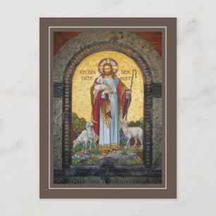 "ICH BIN DIE GUTE SHEPHERD" John 10:11 Mosaikkunst Postkarte