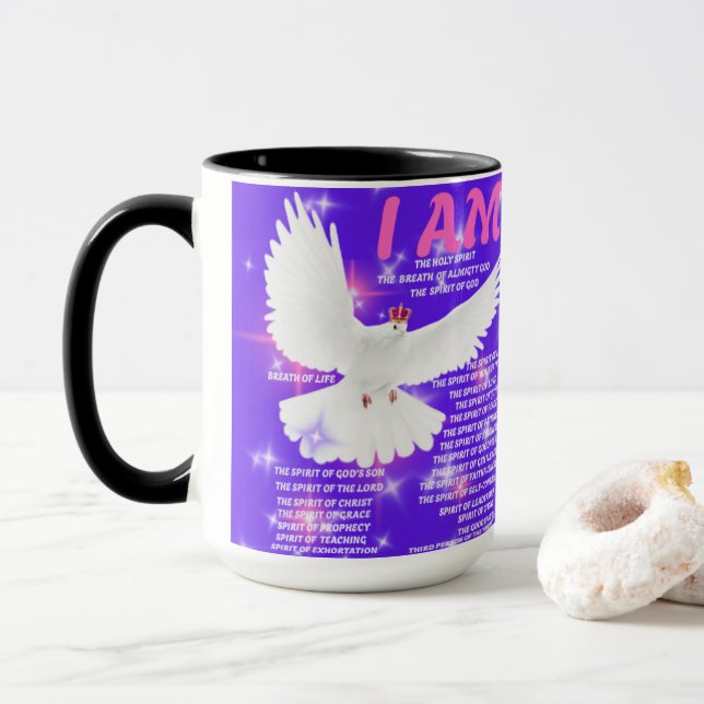 Ich bin die Heilige Geist-Kaffee-Tasse Tasse (Mit Donut)