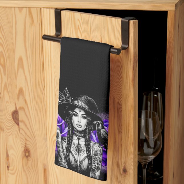 Ich bin die Hexe Geschirrtuch (Drittel gefaltet)