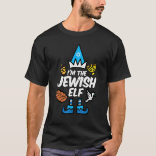 Ich bin die jüdische Elf-Familie Hanukkah Chanukah T-Shirt