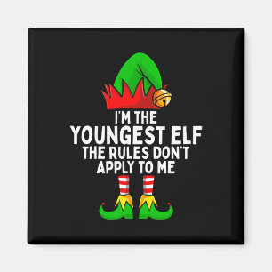 Ich bin die jüngste Elf-Matching-Familie Weihnacht Magnet
