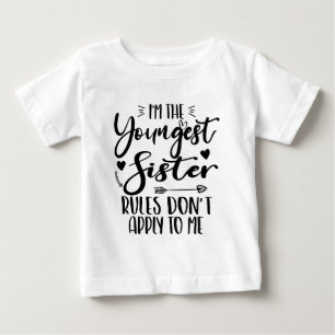 Ich bin die jüngste Schwester der Geburtstagsschwe Baby T-shirt
