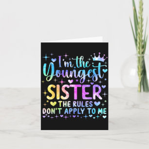 Ich bin die jüngste Schwester, die Regeln gelten n Karte