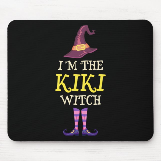 Ich bin die Kiki-Hexenkleider Halloween-Witchy Mousepad (Vorne)