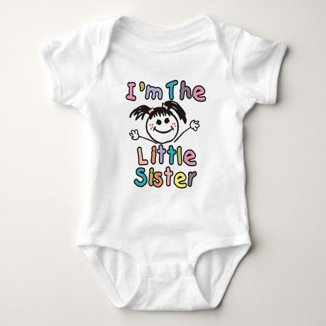 Ich bin die kleine Schwester Baby Strampler (Vorderseite)