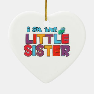 Ich bin die kleine Schwester Butterfly Keramik Ornament