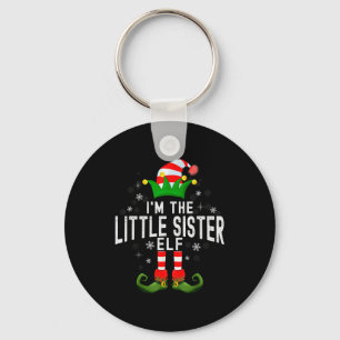 Ich bin die kleine Schwester-Elf-Weihnachtsfamilie Schlüsselanhänger