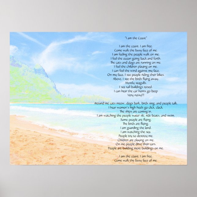 Ich bin die Küste Poster (Vorne)