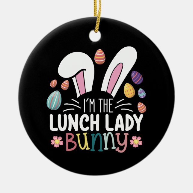 Ich bin die "Lady Bunny Oaster Matching" Keramik Ornament (Vorne)