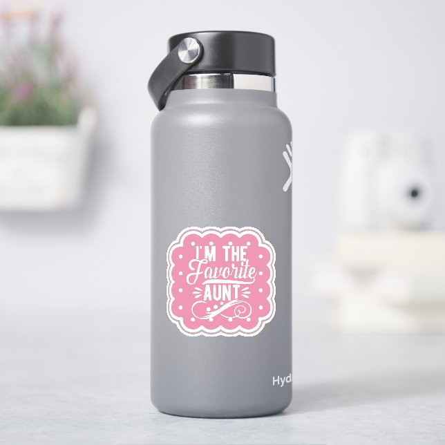 Ich bin die Lieblingstante Aufkleber (HydroFlask)