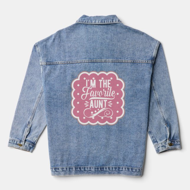 Ich bin die Lieblingstante Jeansjacke (Rückseite)