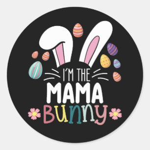 Ich bin die Mama Mama Bunny Osterfamilie, die pass Runder Aufkleber
