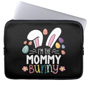 Ich bin die Mama Mom Hase Ostern Familie passend Laptopschutzhülle