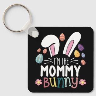 Ich bin die Mama Mom Hase Ostern Familie passend Schlüsselanhänger