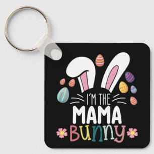 Ich bin die Mama-Mommy-Hasen-Ostern familienfreund Schlüsselanhänger
