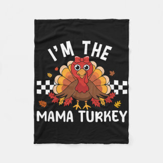 Ich bin die Mama Truthahn passende Familie Thanksg Fleecedecke