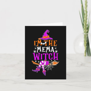 Ich bin die Mema Witch Funny Halloween Familie Mat Karte