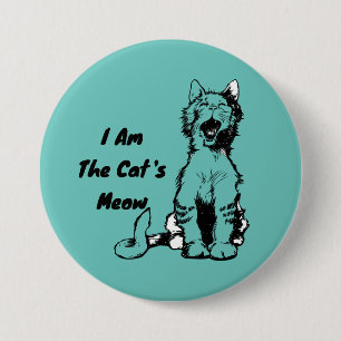 Ich bin die Meow Funny Cat der Katze Button