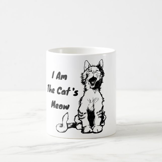 Ich bin die Meow Funny Cat der Katze Kaffeetasse (Mittel)