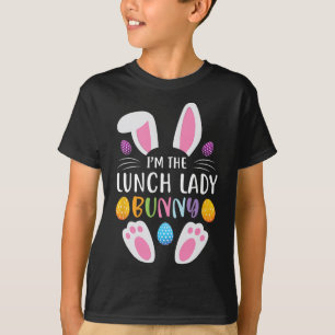 Ich bin die Mittagessen-Dame Bunny lustiger Ostert T-Shirt