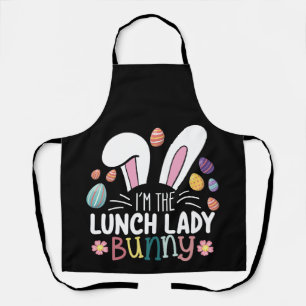 Ich bin die Mittagessen Lady Bunny Oster Matching Schürze