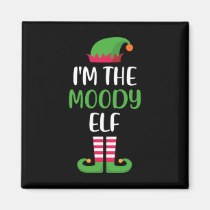 Ich bin die Moody Elf Weihnachts Matching Familie  Magnet
