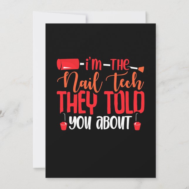 Ich bin die Nageltechnik Einladung (Vorderseite)