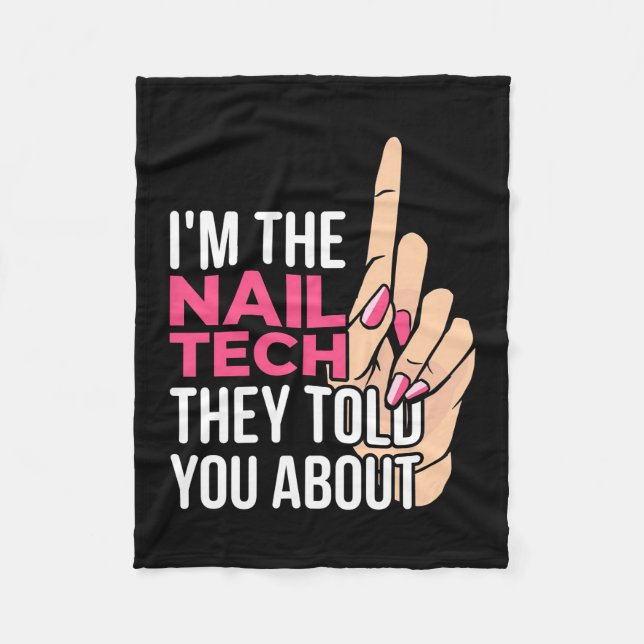 Ich bin die Nageltechnik Fleecedecke (Vorderseite)