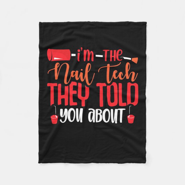 Ich bin die Nageltechnik Fleecedecke (Vorderseite)