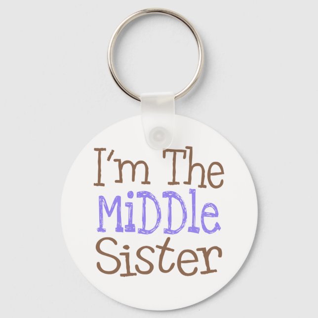 Ich bin die Nahe Schwester (Lila) Schlüsselanhänger (Vorderseite)