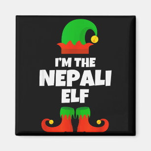 Ich bin die nepalesische Elf-Familie-Pyjama-Weihna Magnet