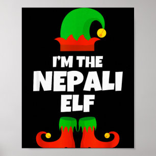 Ich bin die nepalesische Elf-Familie-Pyjama-Weihna Poster