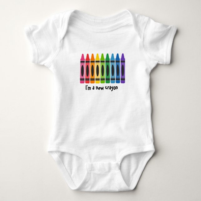 Ich bin die neue Crayon Baby-Matching Familie Baby Strampler (Vorderseite)