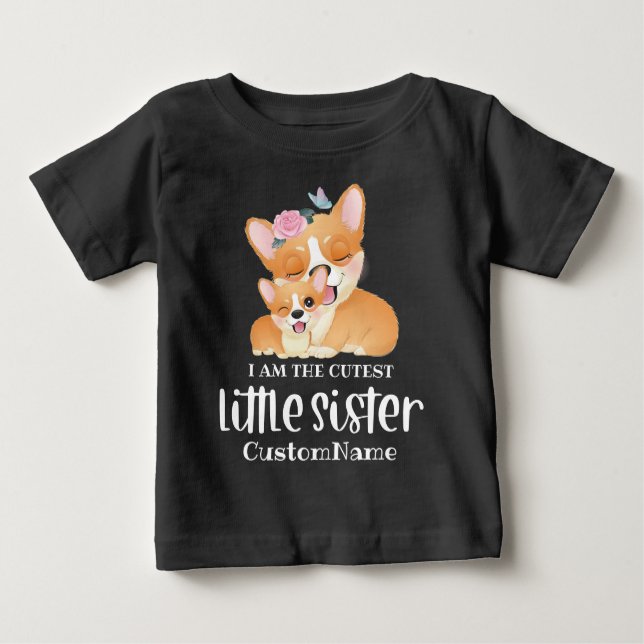 Ich bin die Niedliche kleine Schwester Niedlich Co Baby T-shirt (Vorderseite)