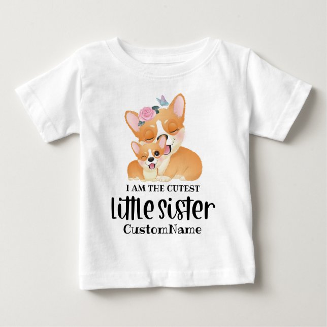 Ich bin die Niedliche kleine Schwester Niedlich Co Baby T-shirt (Vorderseite)