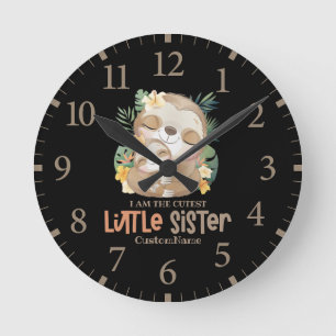 Ich bin die Niedlichste kleine Schwester Niedliche Runde Wanduhr