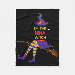 Ich bin die Nina Hexe Shirt Halloween Matching Gro Fleecedecke