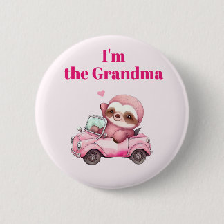 Ich bin die Oma Niedlich rosa Fliege und führe ein Button