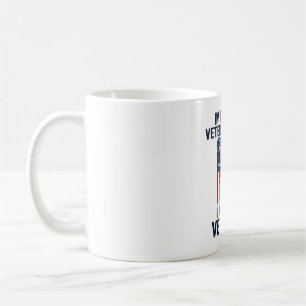 Ich bin die patriotische Veteran-Frau Veteran Desi Kaffeetasse