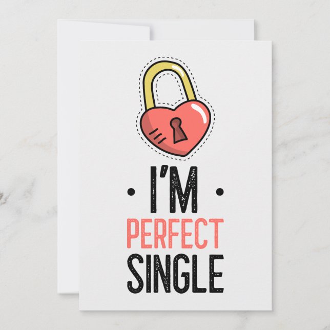 Ich bin die perfekte Single-Padlock-Card Feiertagskarte (Vorderseite)