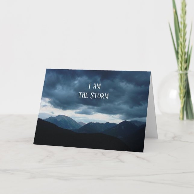 Ich bin die Personalisierte Storm Stationery Note  Karte (Vorderseite)