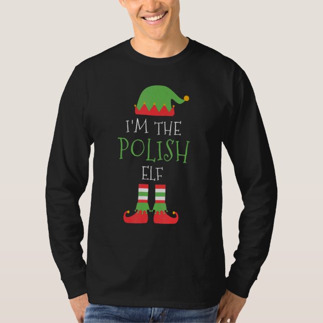 Ich bin die polnische Weihnachtsfamilie Elf Matchi T-Shirt (Vorderseite)