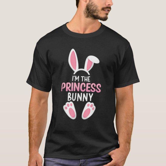 Ich bin die Prinzessin-Bunny-Osterfamilie, die mit T-Shirt (Vorderseite)