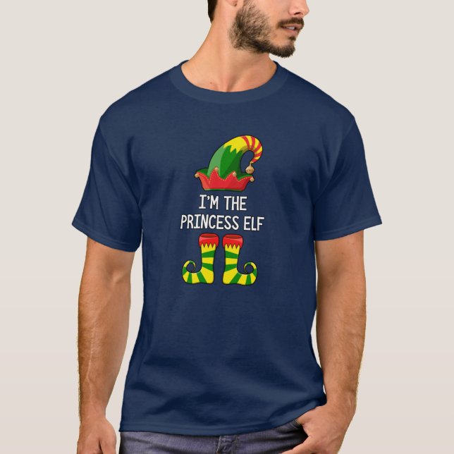 Ich bin die Prinzessin Elf Matching Christmas T-Shirt (Vorderseite)