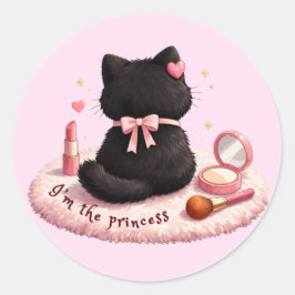 Ich bin die Prinzessin Runder Aufkleber