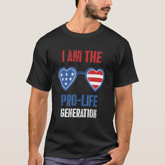 Ich bin die Pro Life Generation amerikanische Sonn T-Shirt (Vorderseite)