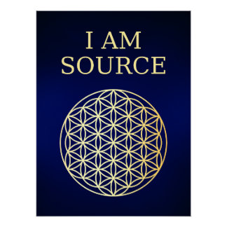 Ich bin die Quelle der heiligen Geometrie Wall Art Poster